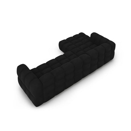 Sky 4-Sitzer Ecksofa, Linke Seite, aus Samt in Schwarz (Casino Black), 300x162x70 cm von Cosmopolitan Design – Bild 5