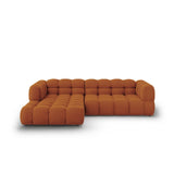 Sky 4-Sitzer Ecksofa, Linke Seite, aus Samt in Terrakotta (Casino Terracota), 272x162x70 cm von Cosmopolitan Design – Bild 1