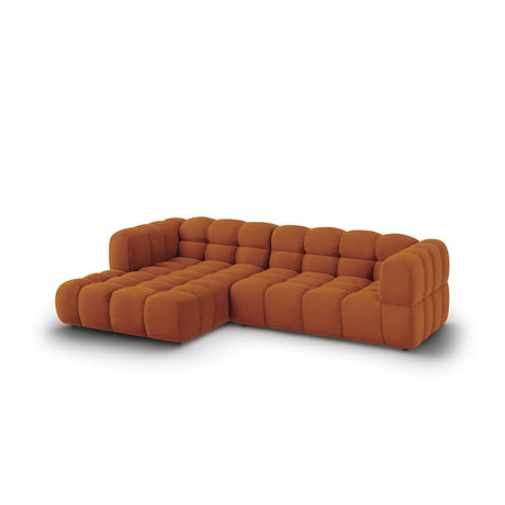 Sky 4-Sitzer Ecksofa, Linke Seite, aus Samt in Terrakotta (Casino Terracota), 272x162x70 cm von Cosmopolitan Design – Bild 3