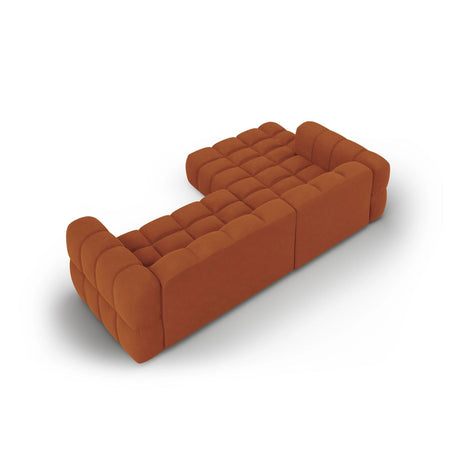 Sky 4-Sitzer Ecksofa, Linke Seite, aus Samt in Terrakotta (Casino Terracota), 272x162x70 cm von Cosmopolitan Design – Bild 4