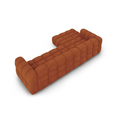 Sky 4-Sitzer Ecksofa, Linke Seite, aus Samt in Terrakotta (Casino Terracota), 300x162x70 cm von Cosmopolitan Design – Bild 5