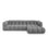 Sky 4-Sitzer Ecksofa, Rechte Seite, aus Samt, 300x162x70 cm von Cosmopolitan Design – Bild 1