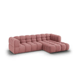 Sky 4-Sitzer Ecksofa, Rechte Seite, aus Samt in Flamingo (Casino Salmon), 272x162x70 cm von Cosmopolitan Design – Bild 3