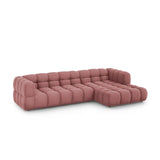 Sky 4-Sitzer Ecksofa, Rechte Seite, aus Samt in Flamingo (Casino Salmon), 300x162x70 cm von Cosmopolitan Design – Bild 3