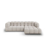 Sky 4-Sitzer Ecksofa, Rechte Seite, aus Samt in Hellbeige (Casino Pearl), 272x162x70 cm von Cosmopolitan Design – Bild 1