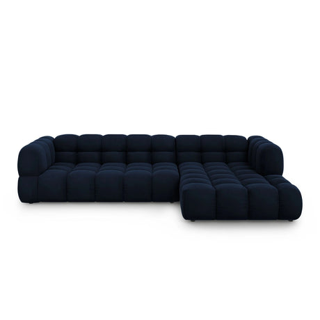 Sky 4-Sitzer Ecksofa, Rechte Seite, aus Samt in Königsblau (Casino Deep Blue), 300x162x70 cm von Cosmopolitan Design – Bild 1