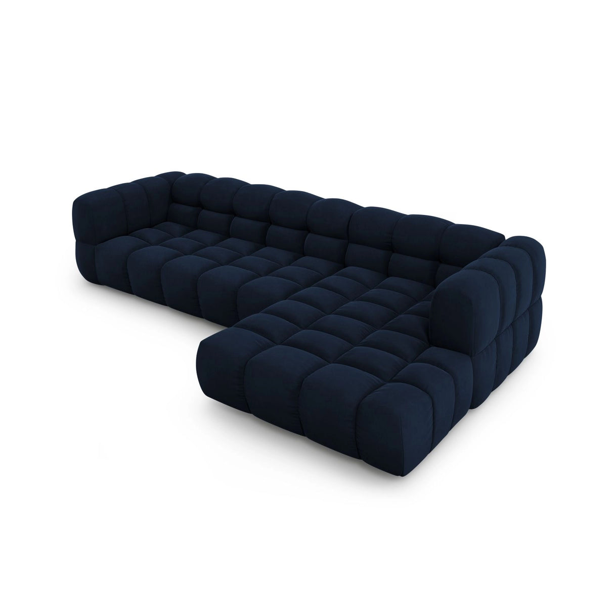 Sky 4-Sitzer Ecksofa, Rechte Seite, aus Samt in Königsblau (Casino Deep Blue), 300x162x70 cm von Cosmopolitan Design – Bild 4