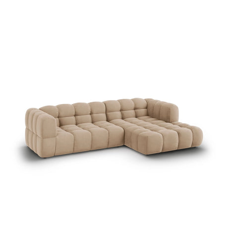 Sky 4-Sitzer Ecksofa, Rechte Seite, aus Samt in Sand (Casino Lion), 272x162x70 cm von Cosmopolitan Design – Bild 3