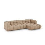 Sky 4-Sitzer Ecksofa, Rechte Seite, aus Samt in Sand (Casino Lion), 300x162x70 cm von Cosmopolitan Design – Bild 3
