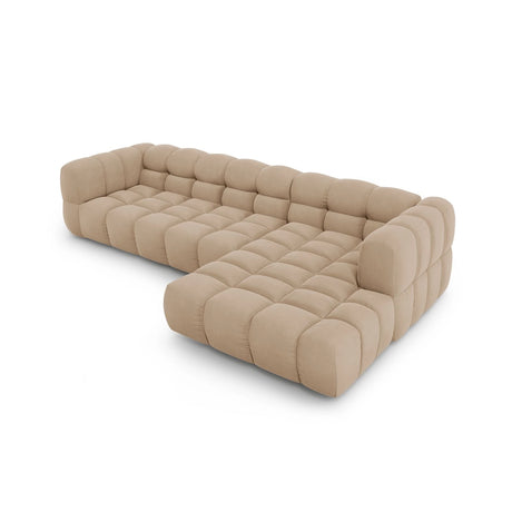 Sky 4-Sitzer Ecksofa, Rechte Seite, aus Samt in Sand (Casino Lion), 300x162x70 cm von Cosmopolitan Design – Bild 4