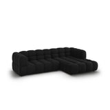 Sky 4-Sitzer Ecksofa, Rechte Seite, aus Samt in Schwarz (Casino Black), 272x162x70 cm von Cosmopolitan Design – Bild 3