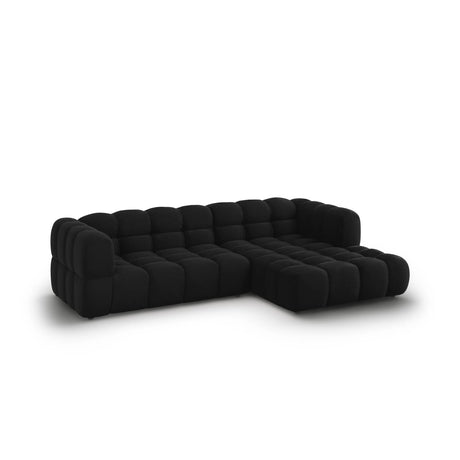 Sky 4-Sitzer Ecksofa, Rechte Seite, aus Samt in Schwarz (Casino Black), 272x162x70 cm von Cosmopolitan Design – Bild 3