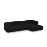 Sky 4-Sitzer Ecksofa, Rechte Seite, aus Samt in Schwarz (Casino Black), 300x162x70 cm von Cosmopolitan Design – Bild 3