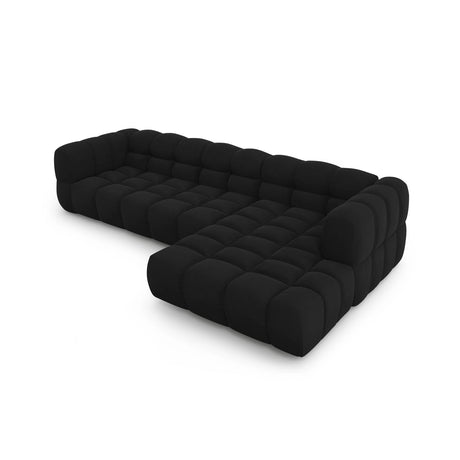 Sky 4-Sitzer Ecksofa, Rechte Seite, aus Samt in Schwarz (Casino Black), 300x162x70 cm von Cosmopolitan Design – Bild 4