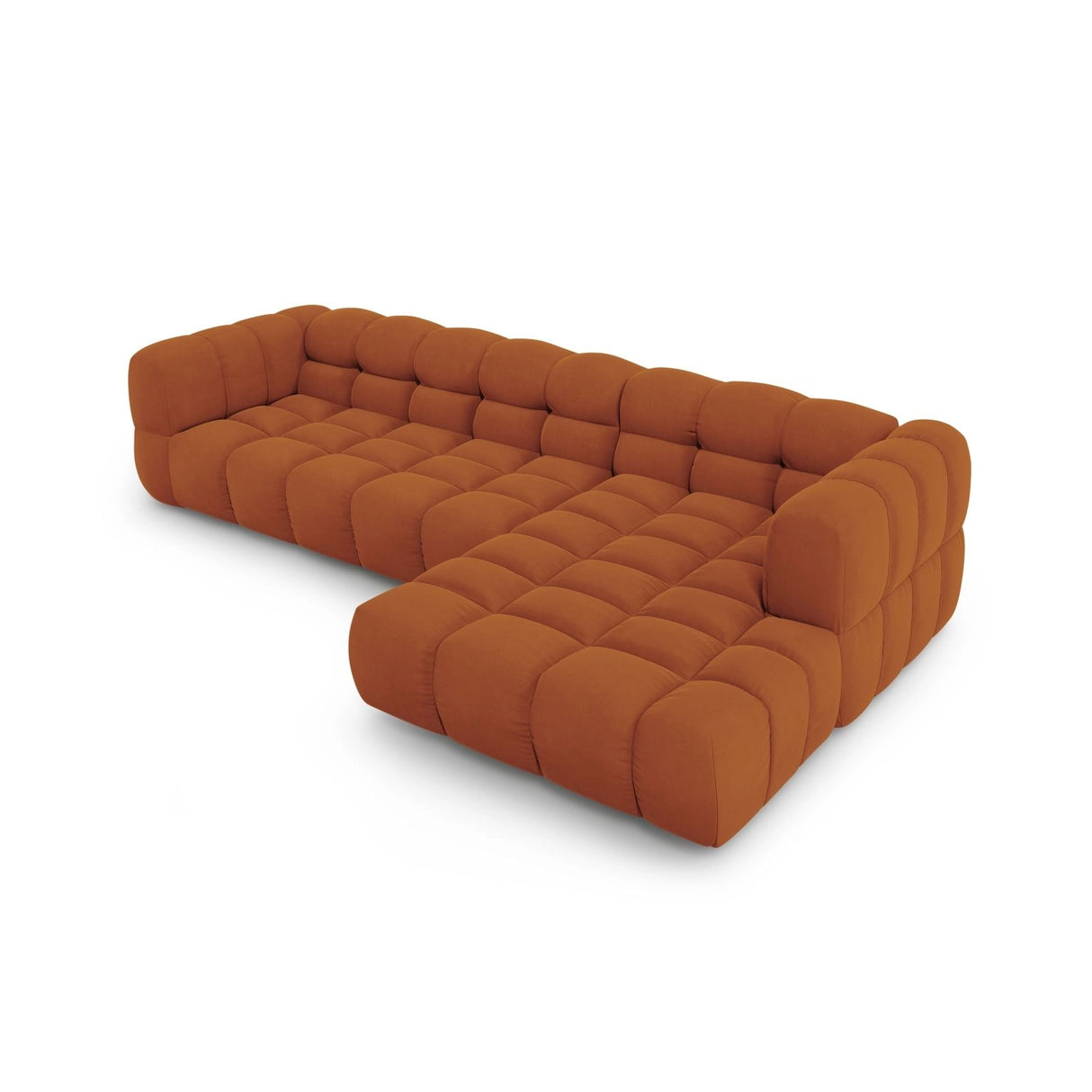 Sky 4-Sitzer Ecksofa, Rechte Seite, aus Samt in Terrakotta (Casino Terracota), 300x162x70 cm von Cosmopolitan Design – Bild 4