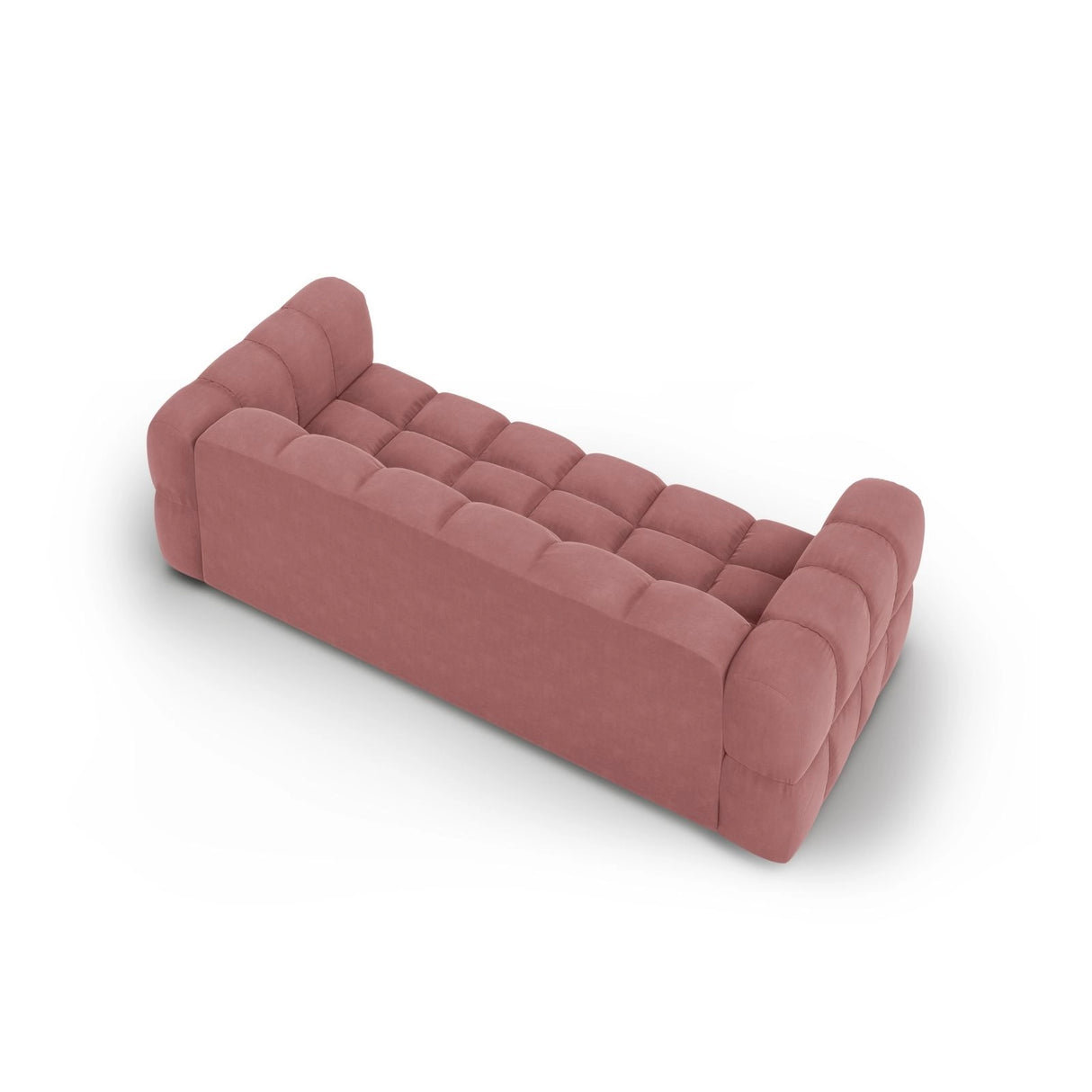 Sky 4-Sitzer Sofa aus Samt in Flamingo (Casino Salmon), 244x102x70 cm von Cosmopolitan Design – Bild 4
