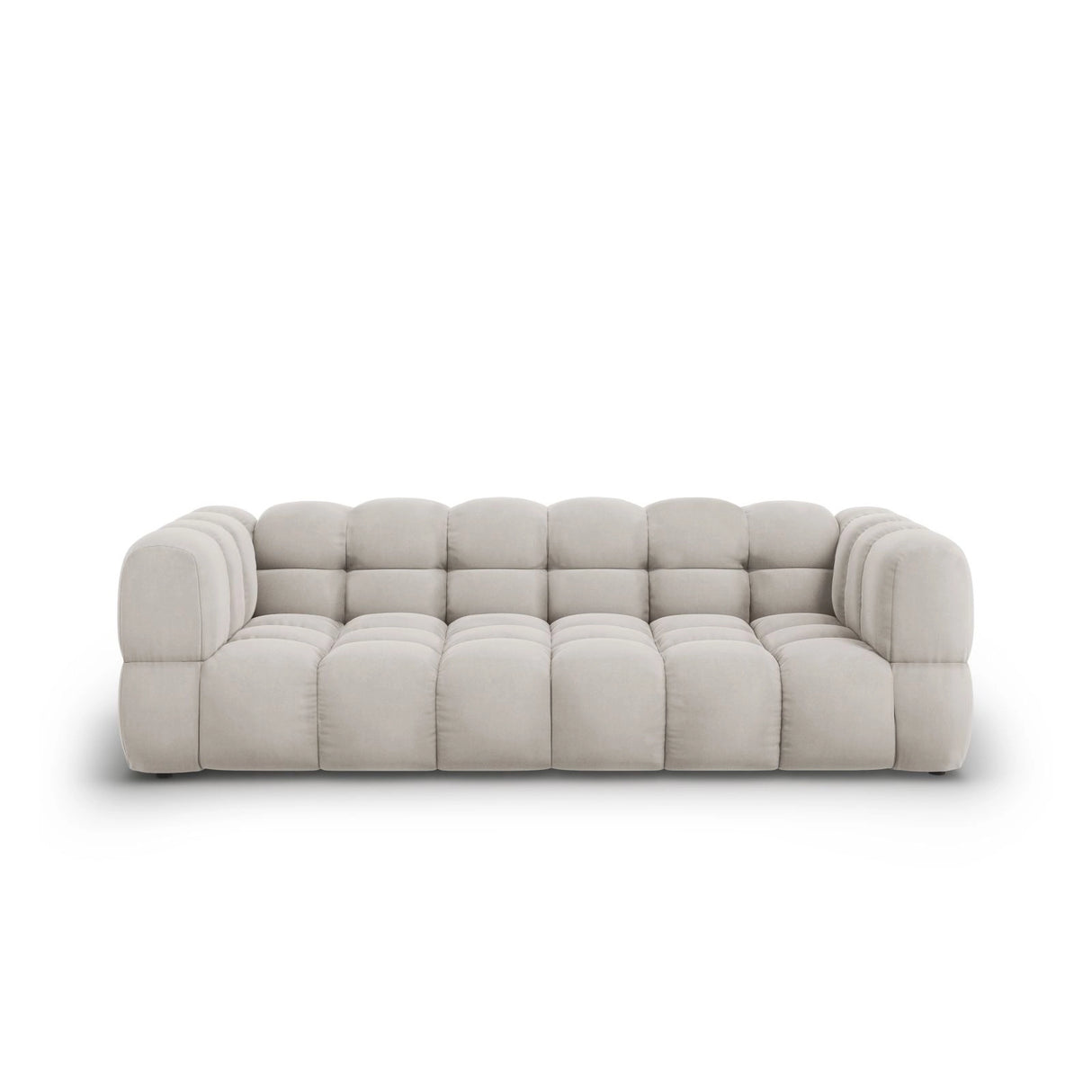 Sky 4-Sitzer Sofa aus Samt in Hellbeige (Casino Pearl), 244x102x70 cm von Cosmopolitan Design – Bild 1
