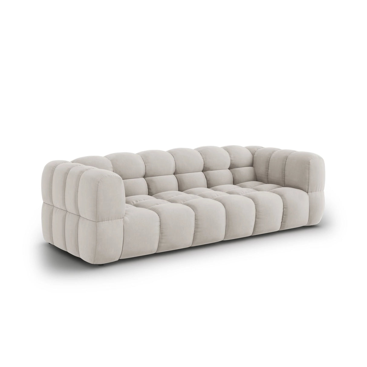 Sky 4-Sitzer Sofa aus Samt in Hellbeige (Casino Pearl), 244x102x70 cm von Cosmopolitan Design – Bild 3