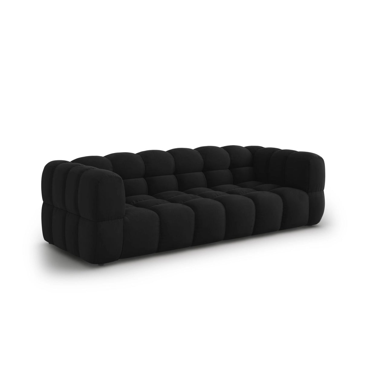 Sky 4-Sitzer Sofa aus Samt in Schwarz (Casino Black), 244x102x70 cm von Cosmopolitan Design – Bild 3