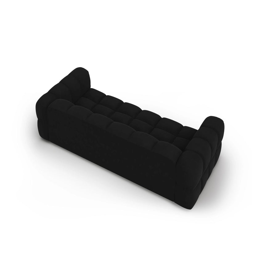Sky 4-Sitzer Sofa aus Samt in Schwarz (Casino Black), 244x102x70 cm von Cosmopolitan Design – Bild 4