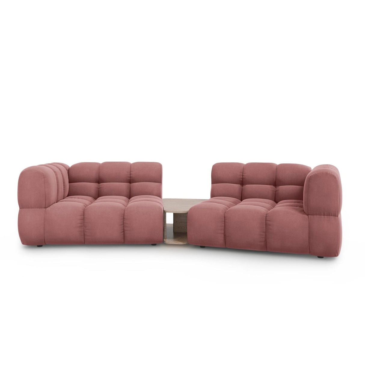 Sky Modulares 2-Sitzer Sofa aus Samt in Flamingo (Casino Salmon), 280x148 cm von Cosmopolitan Design – Bild 1