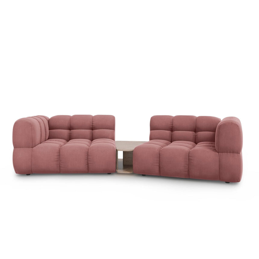 Sky Modulares 2-Sitzer Sofa aus Samt in Flamingo (Casino Salmon), 280x148 cm von Cosmopolitan Design – Bild 1