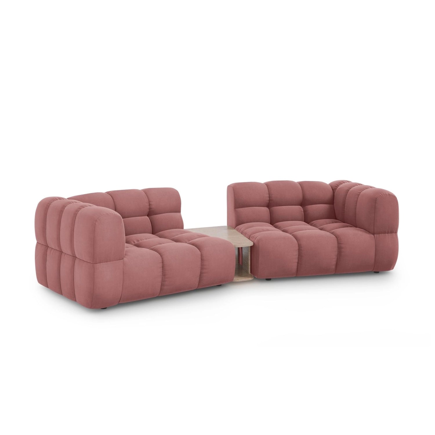 Sky Modulares 2-Sitzer Sofa aus Samt in Flamingo (Casino Salmon), 280x148 cm von Cosmopolitan Design – Bild 3