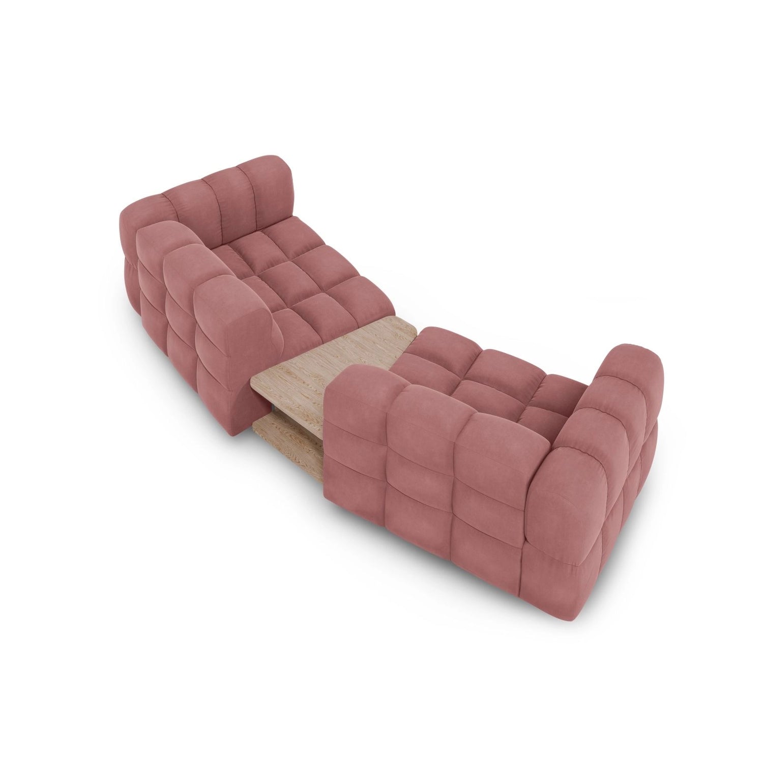 Sky Modulares 2-Sitzer Sofa aus Samt in Flamingo (Casino Salmon), 280x148 cm von Cosmopolitan Design – Bild 5