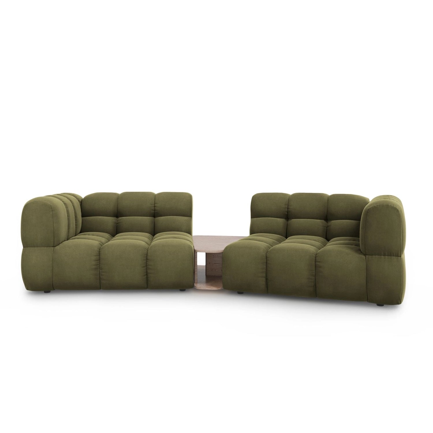 Sky Modulares 2-Sitzer Sofa aus Samt in Hellgrün (Casino Forest), 280x148 cm von Cosmopolitan Design – Bild 1