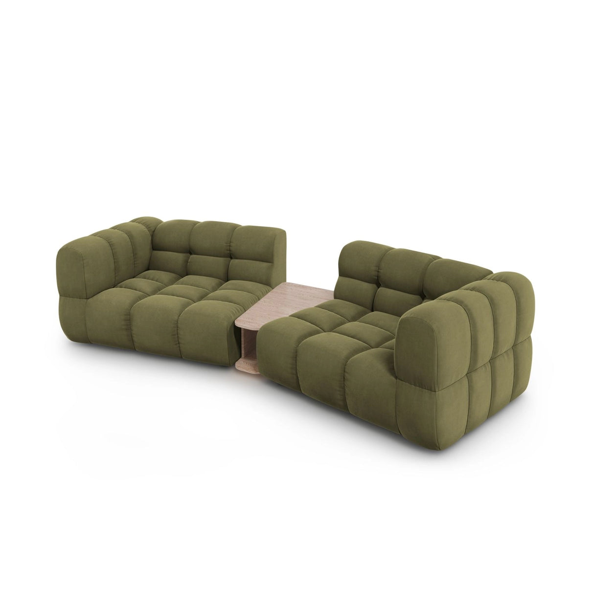 Sky Modulares 2-Sitzer Sofa aus Samt in Hellgrün (Casino Forest), 280x148 cm von Cosmopolitan Design – Bild 4