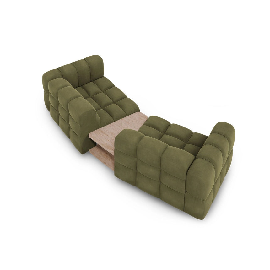 Sky Modulares 2-Sitzer Sofa aus Samt in Hellgrün (Casino Forest), 280x148 cm von Cosmopolitan Design – Bild 5