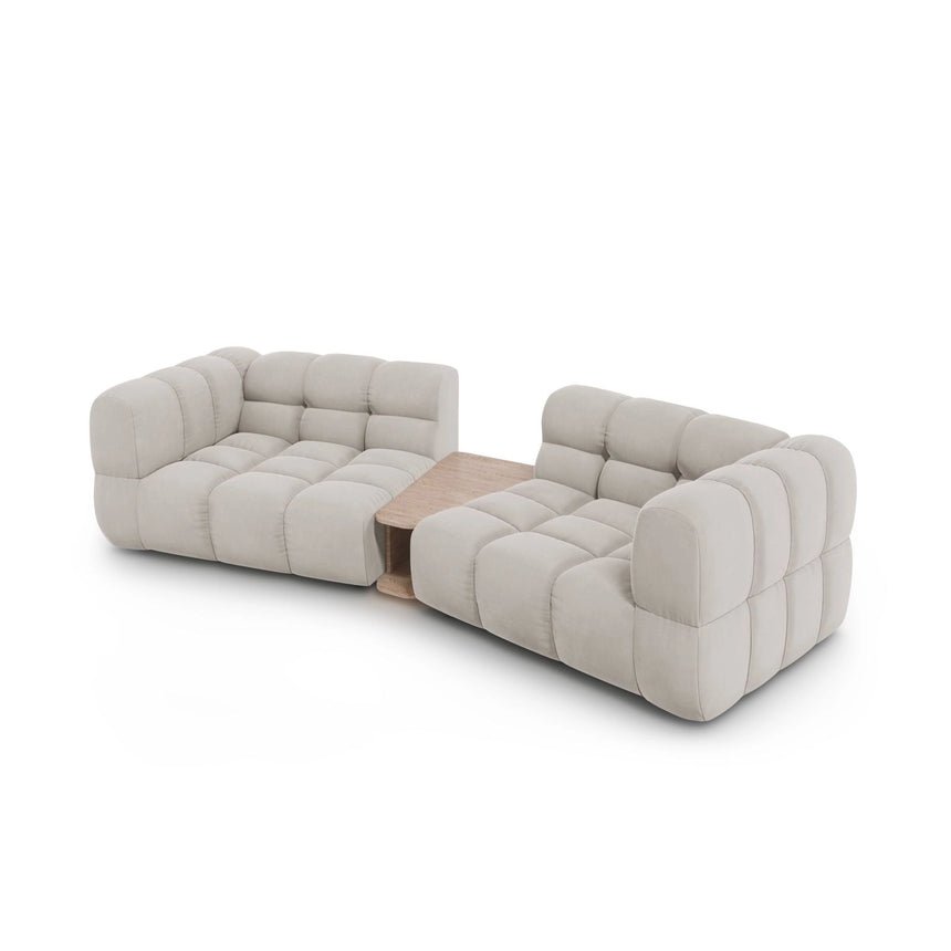 Sky Modulares 2-Sitzer Sofa aus Samt in Leichtes Beige (Casino Pearl), 280x148 cm von Cosmopolitan Design – Bild 4