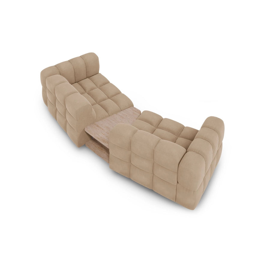 Sky Modulares 2-Sitzer Sofa aus Samt in Sand (Casino Lion), 280x148 cm von Cosmopolitan Design – Bild 5