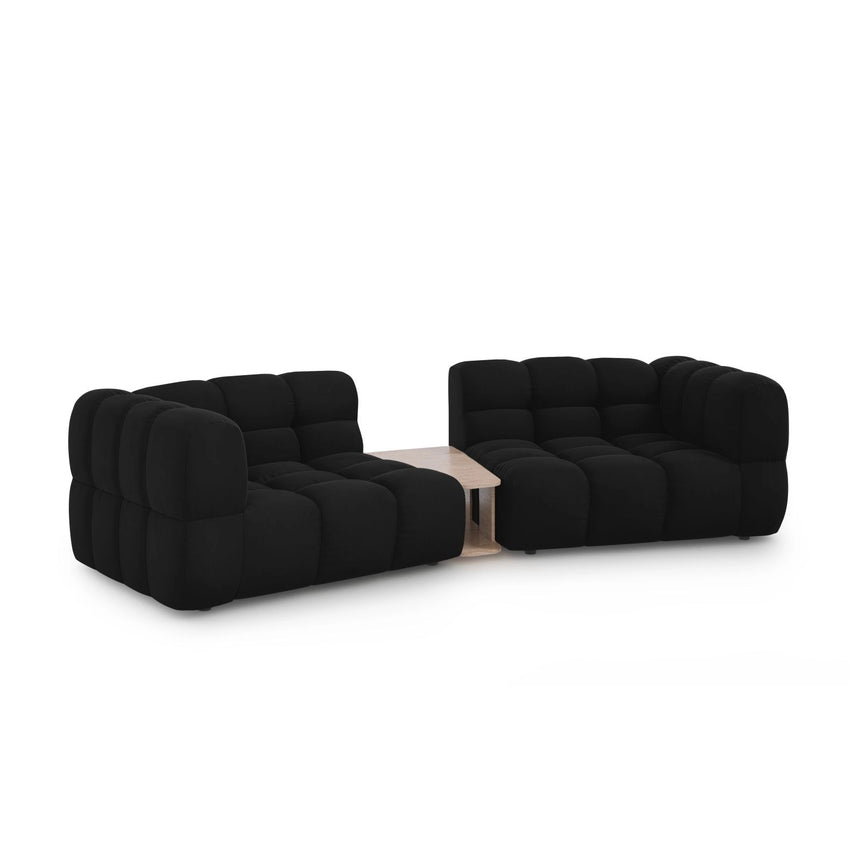 Sky Modulares 2-Sitzer Sofa aus Samt in Schwarz (Casino Black), 280x148 cm von Cosmopolitan Design – Bild 3