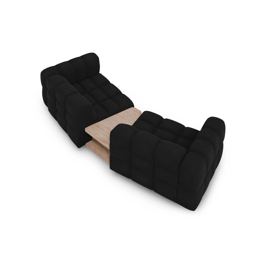 Sky Modulares 2-Sitzer Sofa aus Samt in Schwarz (Casino Black), 280x148 cm von Cosmopolitan Design – Bild 5