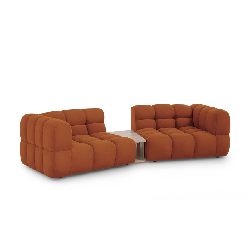 Sky Modulares 2-Sitzer Sofa aus Samt in Terrakotta (Casino Terracota), 280x148 cm von Cosmopolitan Design – Bild 3