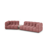 Sky Modulares 3-Sitzer Sofa, Linke Seite, aus Samt in Flamingo (Casino Salmon), 353x148 cm von Cosmopolitan Design – Bild 3