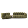 Sky Modulares 3-Sitzer Sofa, Linke Seite, aus Samt in Hellgrün (Casino Forest), 353x148 cm von Cosmopolitan Design – Bild 1