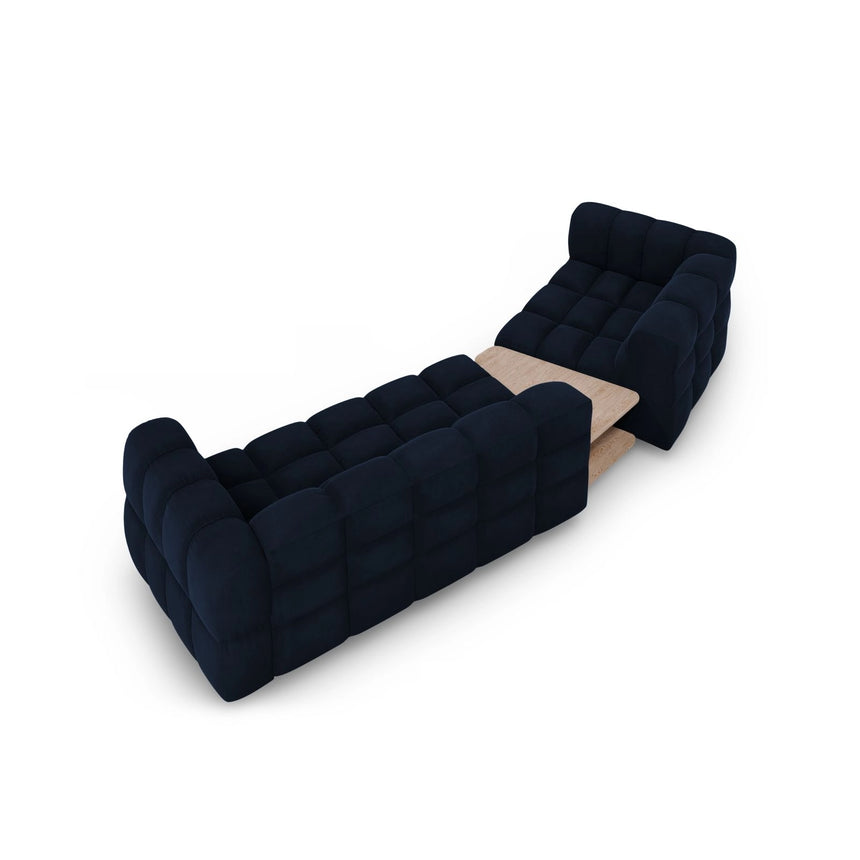 Sky Modulares 3-Sitzer Sofa, Linke Seite, aus Samt in Königsblau (Casino Deep Blue), 353x148 cm von Cosmopolitan Design – Bild 5
