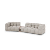 Sky Modulares 3-Sitzer Sofa, Linke Seite, aus Samt in Leichtes Beige (Casino Pearl), 353x148 cm von Cosmopolitan Design – Bild 3