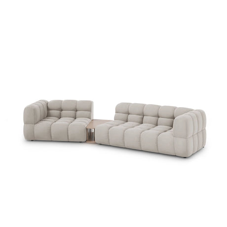 Sky Modulares 3-Sitzer Sofa, Linke Seite, aus Samt in Leichtes Beige (Casino Pearl), 353x148 cm von Cosmopolitan Design – Bild 3