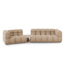 Sky Modulares 3-Sitzer Sofa, Linke Seite, aus Samt in Sand (Casino Lion), 353x148 cm von Cosmopolitan Design – Bild 1