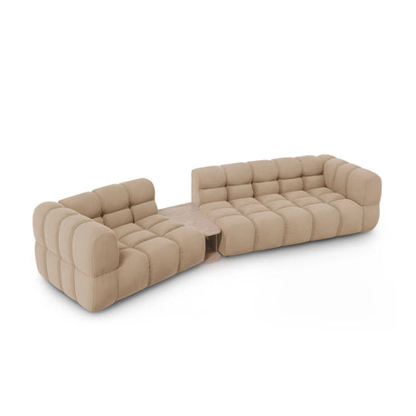 Sky Modulares 3-Sitzer Sofa, Linke Seite, aus Samt in Sand (Casino Lion), 353x148 cm von Cosmopolitan Design – Bild 4