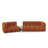 Sky Modulares 3-Sitzer Sofa, Linke Seite, aus Samt in Terrakotta (Casino Terracota), 353x148 cm von Cosmopolitan Design – Bild 1