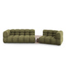 Sky Modulares 3-Sitzer Sofa, Rechte Seite, aus Samt in Hellgrün (Casino Forest), 353x148 cm von Cosmopolitan Design – Bild 1