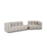 Sky Modulares 3-Sitzer Sofa, Rechte Seite, aus Samt in Leichtes Beige (Casino Pearl), 353x148 cm von Cosmopolitan Design – Bild 3