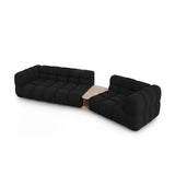 Sky Modulares 3-Sitzer Sofa, Rechte Seite, aus Samt in Schwarz (Casino Black), 353x148 cm von Cosmopolitan Design – Bild 4