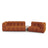 Sky Modulares 3-Sitzer Sofa, Rechte Seite, aus Samt in Terrakotta (Casino Terracota), 353x148 cm von Cosmopolitan Design – Bild 1
