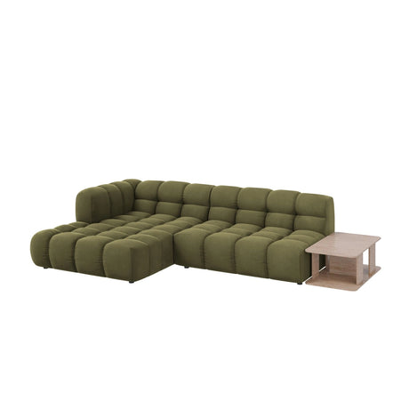 Sky Modulares 4-Sitzer Ecksofa, Linke Seite, aus Samt in Hellgrün (Casino Forest), 297x162 cm von Cosmopolitan Design – Bild 3