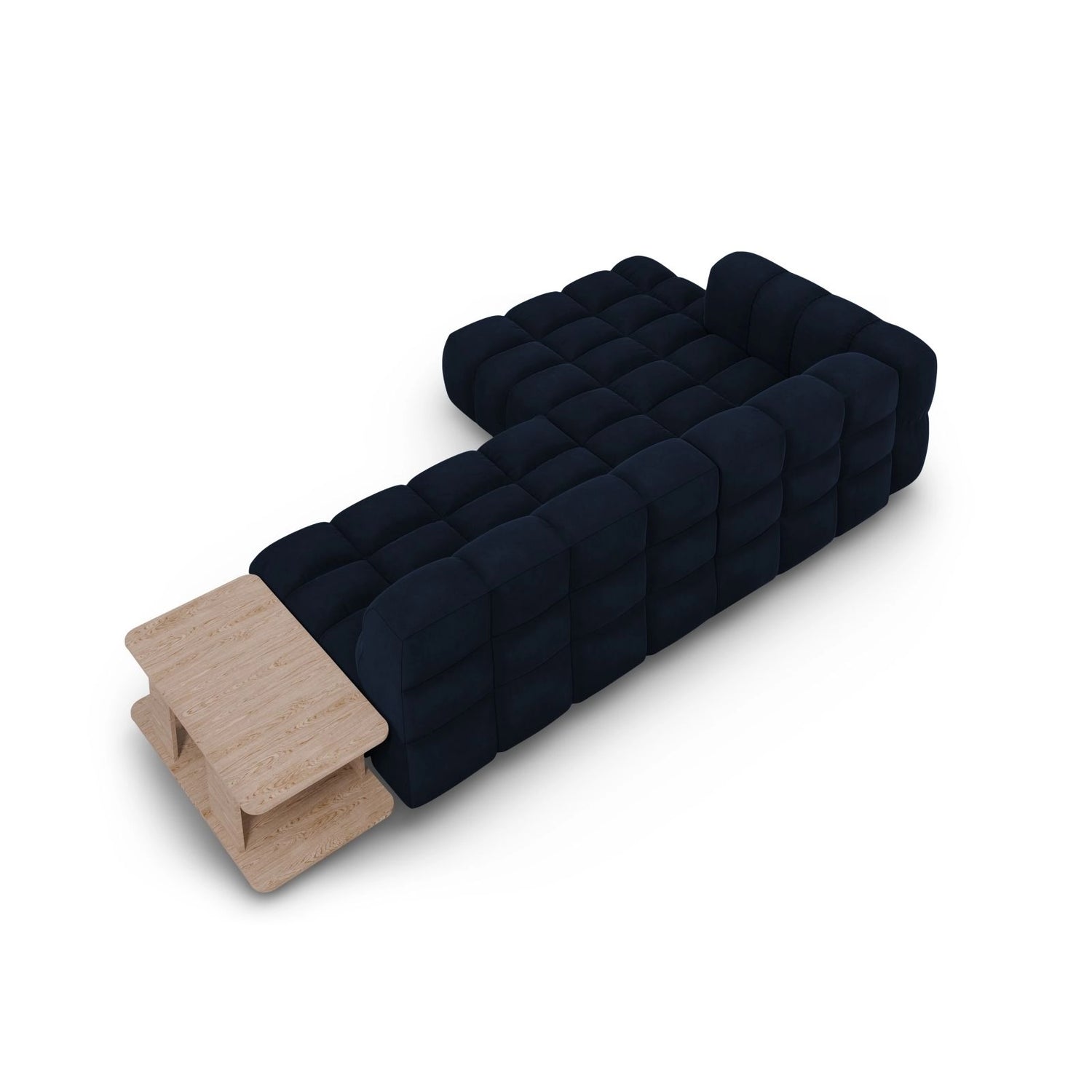 Sky Modulares 4-Sitzer Ecksofa, Linke Seite, aus Samt in Königsblau (Casino Deep Blue), 297x162 cm von Cosmopolitan Design – Bild 5